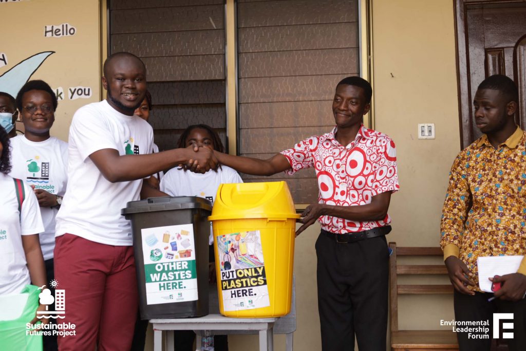 SFP Team donating bins to Gazelle Community School