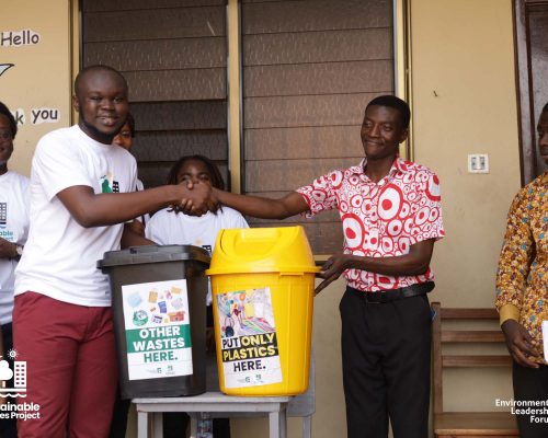 SFP Team donating bins to Gazelle Community School